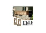 Vicco Mikrowellenschrank Fame-Line Eiche gefräst 60 cm mit Schublade