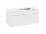 Villeroy und Boch Venticello Waschtisch-Unterschrank A94802DH 95,7 x 43,6 x 50,2 cm, Waschtisch rechts, Griff White, Glossy White