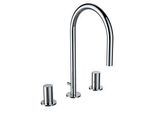 LAUFEN Kartell 3-Loch-Waschtisch-Armatur H3123330042201, ohne Ablaufg., schwenkbar, chrom