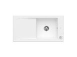 Villeroy und Boch Timeline 60 Flat Flächenbündige Spüle 67902FRW mit Ablaufgarnitur und Exzenterbetätigung, Stone White