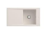 Villeroy und Boch Timeline 50 Flat Flächenbündige Spüle 33071FKR mit Ablaufgarnitur und Handbetätigung, Crema