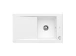Villeroy und Boch Timeline 50 Flat Flächenbündige Spüle 33072FRW mit Ablaufgarnitur und Exzenterbetätigung, Stone White
