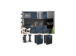 Vicco Unterschrank Fame-Line Anthrazit Dunkelblau Hochglanz 60 cm ohne Arbeitsplatte