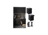 Vicco Schubunterschrank Fame-Line Anthrazit Schwarz gestreift 60 cm mit Arbeitsplatte Anthrazit