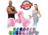 Miweba Sports Gymnastikhanteln 2er-Set NKH100, bodenschonend, 0,5-10 kg, Anti-Rutsch-Oberfläche (Rosa, 2x 5,0 Kg)