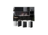 Vicco Hängeschrank Fame-Line Weiß Schwarz gestreift 50 cm