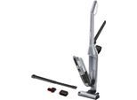 BOSCH Akku-Stielstaubsauger "Flexxo Serie 4 BCH3P210", silber (silberfarben), B:26,5cm H:115cm T:18cm, Akkusauger, lange Laufzeit, 21.6 V, hohe Saugleistung, integriertes Zubehör
