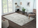 Teppich "My Soul", beige (creme, hellgrau, weiß), B:160cm H:8mm L:230cm, Polyester, MYFLAIR MÖBEL & ACCESSOIRES, Teppiche, Teppich, Kurzflor, Scandi-Design, besonders weich durch Microfaser