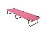 vidaXL Klappliege Stahl Rosa