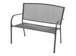 vidaXL Gartenbank 108 cm Stahl und Drahtgitter Anthrazit
