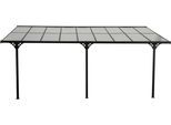 Terrassendach WESTMANN "Bruce", schwarz, B:556cm T:300cm, Aluminium, Terrassenüberdachungen, Rahmen aus pulverbeschichtetem Aluminium, schwarz
