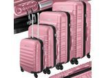 KESSER® 4tlg. Hartschalenkofferset Hartschalenkoffer Reisekoffer Set Reisekofferset Trolley Koffer Inkl. Kofferwaage + Gepäckanhänger Rollkoffer Schloss 4 Rollen ABS-Hartschale Teleskopgriff S-M-L-XL