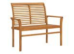 vidaXL Gartenbank 112 cm Massivholz Teak