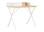 vidaXL Schreibtisch Weiß und Natur 80x50x84 cm