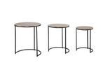 Mid.you Satztisch , Goldfarben , Metall , 3-teilig , rund , rund , Wohnzimmer, Wohnzimmertische, Beistelltische