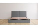 Emma Premium Stauraumbett 180x200 | Dunkelgrau | klassisches Kopfteil