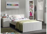 Einzelbett VIPACK, weiß, B:126cm H:76,5cm L:210cm, Betten, Modernes Einzelbett mit 120 x 200 cm Liegefläche, Weiß lackiert