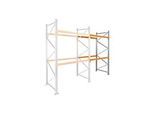MANORGA Epsirack Anbauregal 2 Fachböden 1.825 x 1.100 x 4.500 mm Gelb, Silber
