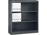 Schäfer Shop Select Regalschrank MS, 3 OH, B 950 x T 400 x H 1215 mm, Stahlblech, Basaltgrau