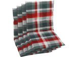 Sitzauflage GO-DE, rot, B:48cm H:5cm T:98cm, Baumwolle, Polyester, Polyurethan, Polsterauflagen, Maße ca.: 48 cm x 98 cm x 5 cm