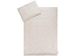 Zöllner Kinderbettwäsche , Taupe , Textil , Blätter , 100x135 cm , Textiles Vertrauen - Oeko-Tex®, Made in Germany , bügelfrei, hautfreundlich, schadstoffgeprüft, weiche und anschmiegsame Oberfläche , Heimtextilien, Bettwäsche & Leintücher, Kinderbettwäsche