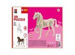 Marabu KiDS Pferd 3D-Puzzle, 30 (bemalbar) Teile