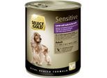 SELECT GOLD Sensitive Nassfutter Adult Lamm mit Lachs und Kartoffel 24x800 g
