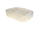 Kerbl Pet Kuschelbett Fluffy, Creme, Eckig, 80x60cm