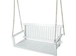 Hängebank GARDEN PLEASURE "AUGUSTA", weiß (weiß, weiß), B:130cm H:56cm T:63cm, FSC-zertifiziertes Massivholz, Sitzbänke