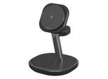 Deltaco 3-in-1 magnetic wireless charging Stand
