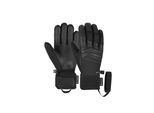 Skihandschuhe REUSCH "Jupiter GORE-TEX", Damen, Gr. 8,5, schwarz, 45% Polyester, 25% Ziegenleder, 25% Polyamid, 5% Elasthan, mehrfarbig, Handschuhe, mit wasserdichter Membran