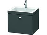 Duravit Brioso c-bonded Waschtisch mit Unterbau BR4600N4949, 60x48cm, Graphit Matt, ohne Hahnloch