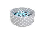 Knorrtoys® Bällebad »Grey White Stars 300 Bälle creme/grey/lightblue«