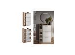 Vicco Schuhkipper Orlando Eiche Weiß 80 x 128,3 cm mit 3 Fächern