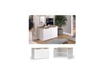 Vicco Kommode Wido Weiß Eiche 80 x 50 cm mit 2 Türen