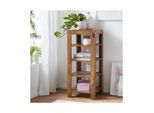 FineBuy Standregal 44x105x44 cm Sheesham Bücherregal Holz Regal Braun Massiv