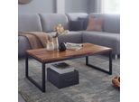 FineBuy Couchtisch 110x40x60 cm Massivholz Wohnzimmertisch Tisch Wohnzimmer