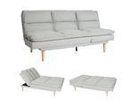 Schlafsofa MCW-M79, Gästebett Schlafcouch Couch Sofa, Schlaffunktion Liegefläche 180x110cm ~ Stoff/Textil mint-grau