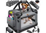 LOVPET® Hundebox Hundetransportbox faltbar Inkl.Hundenapf Transporttasche Hundetasche Transportbox für Haustiere, Hunde und Katzen Haustiertransportbox