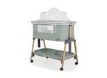 Cangaroo Babybett, Beistellbett Adoro, verstellbar, Matratze, Moskitonetz, Räder grün