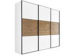 Moderano Schwebetürenschrank , Weiß, Eiche Artisan , Metall , 6 Fächer , 2 Schubladen , 280x222x68 cm , Goldenes M, BQ - Bündnis für Qualität, Made in Germany , Typenauswahl, Beimöbel erhältlich, umfangreiches Zubehör erhältlich, in verschiedenen Größen erhältlich, in verschiedenen Holzdekoren erhältlich , Schlafzimmer, Komplette Schlafzimmer und Serien, Schlafzimmerserien