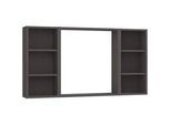 Held Wandspiegel , Grau , Glas, Holzwerkstoff , rechteckig , 120x64x18 cm , Made in Germany , Badezimmer, Badezimmerspiegel, Badspiegel