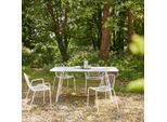 Rechteckiger Gartentisch aus Premium-Terrazzo und Metall 160 cm Elio green