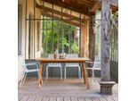 Gartentisch aus Teakholz 140 Pamoa rechteckiger Massivholztisch 6 Personen