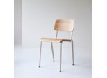 Stuhl Mio aus Metall und Eschenholz, white