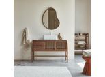 Badezimmerschrank Isaure aus massivem Nussbaumholz und Premium-Terrazzo 125 cm