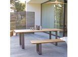 Gartentisch aus massivem Teakholz und Aluminium Harper 6/8 Pers.
