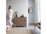 Kommode mit 3 Schubladen aus massiver recycelter Pinie Landhausstil Natur klassisch