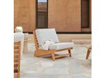 Outdoor Sessel Olia aus massivem Teakholz