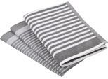 ROSS Geschirrtuch »Exclusiv«, (Set, 3 tlg.), 1x Küchen-Frottiertuch 50x50 cm Streifen u. 2x Geschirrtücher 50x70 cm